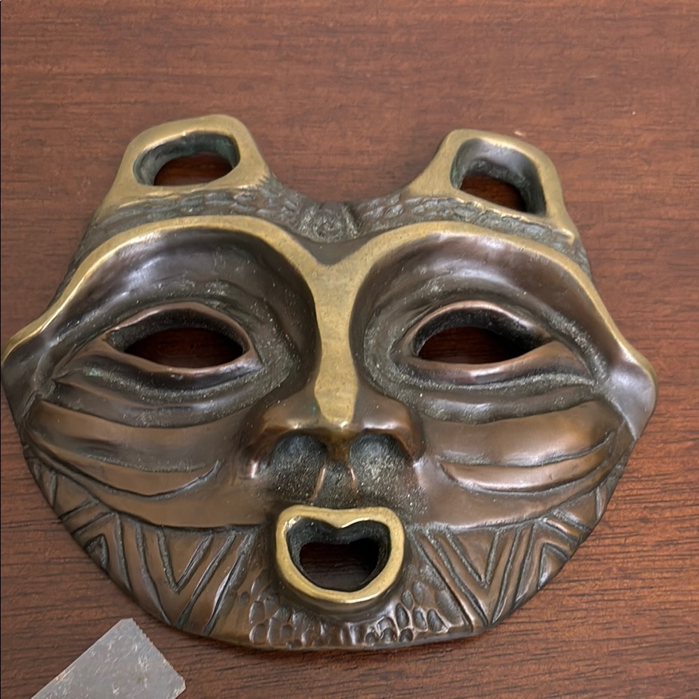 Artistic Bronze Mask Gold Details Liz Polehn Sculpture Columbia Legends 285/500